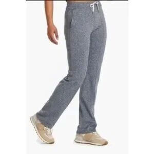 Vuori Halo Wide Leg Flare Pant In Heathered Gray Size Small